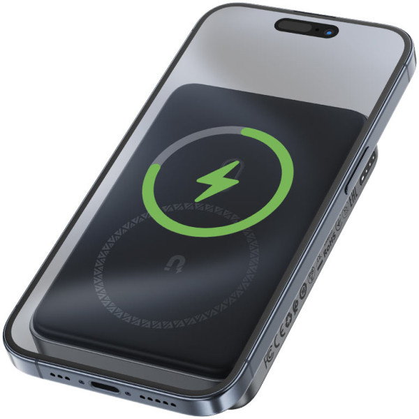 Фото - Батарея мобільна AceFast M10-10000 PD30W magnetic wireless charging power bank with cable Black (6974316283300)