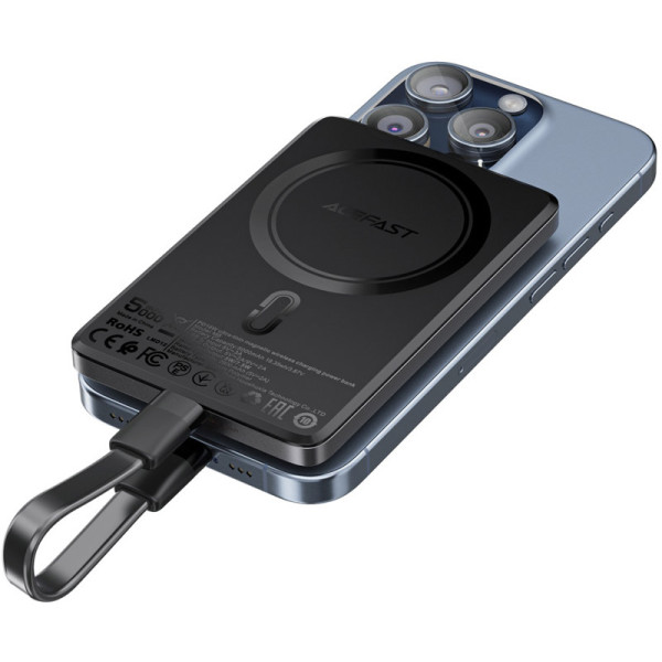 Фото - Батарея мобільна AceFast Magnetic Wireless 5000mAh 18W PD (6974316283386)