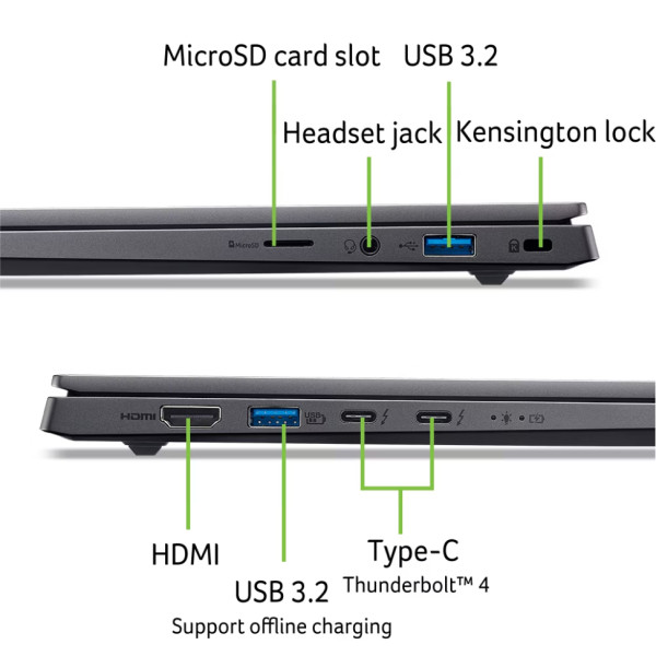 Фото - Ноутбук Acer Swift X 14 SFX14-73G (NX.J82EU.005) Titanium Gray