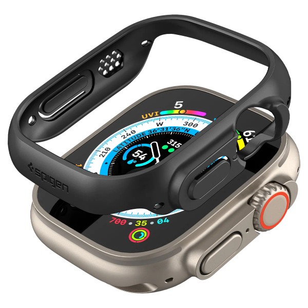 Фото - Чехол-бампер для смарт-часов Spigen for Apple Watch Ultra (49mm) Thin Fit Black (ACS05458)