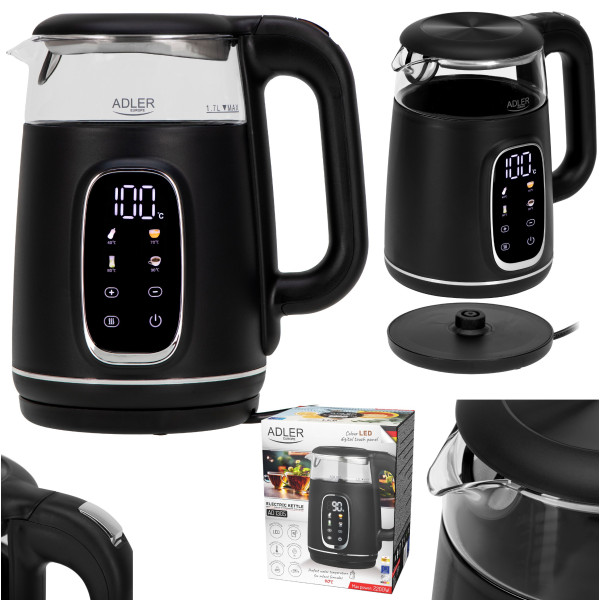 Фото - Электрический чайник Adler AD 1305 Black Silver
