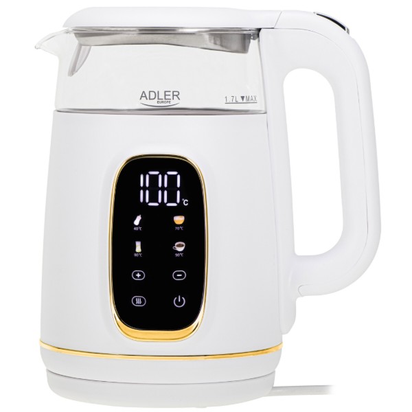 Фото - Електричний чайник Adler AD 1305 White Gold