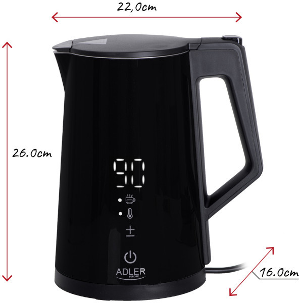 Фото - Електричний чайник Adler AD 1345 Black