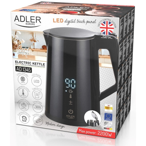 Фото - Електричний чайник Adler AD 1345 Black