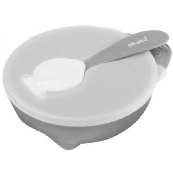 Фото - Тарілка для малюка Akuku Gray (A0425) Фото - Тарілка для малюка Akuku Gray (A0425)