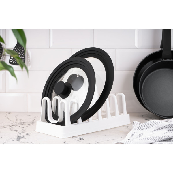 Фото - Підставка для кухонного приладдя Ardesto для кришок 35x15.2x11.7 White (AR4035L)
