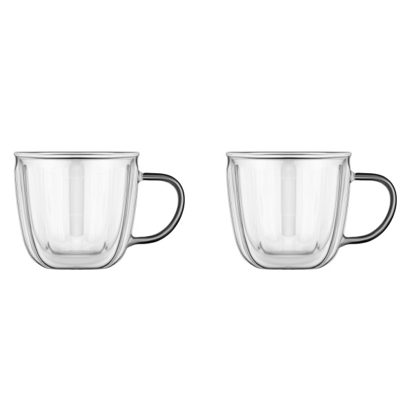 Фото - Набір чашок з подвійними стінками Ardesto 450 мл 2 шт. (AR2645BWN)