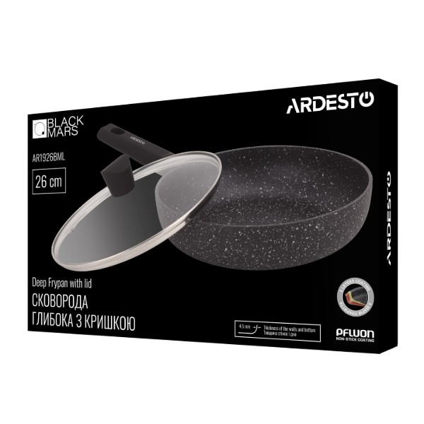 Фото - Сковорода універсальна ARDESTO Black Mars Alcor 26 см (AR1926BML)