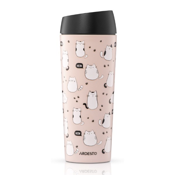 Фото - Термокружка ARDESTO Coffee Time Cats 450 мл (AR2645FC)