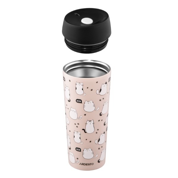 Фото - Термокружка ARDESTO Coffee Time Cats 450 мл (AR2645FC)