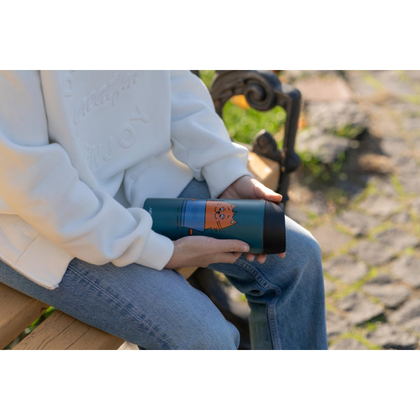 Фото - Термокружка Ardesto Coffee Time Red Cat 450 мл Blue (AR2645CG)