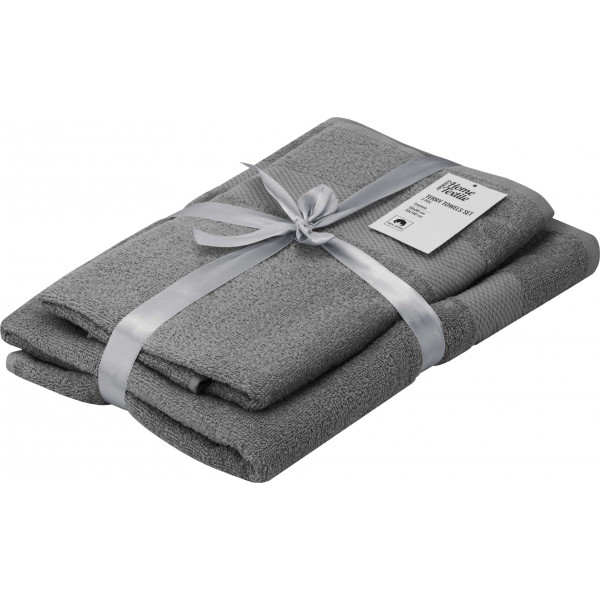 Фото - Набір рушників Ardesto Essence 2 шт. cірий темний (ART2358DG)