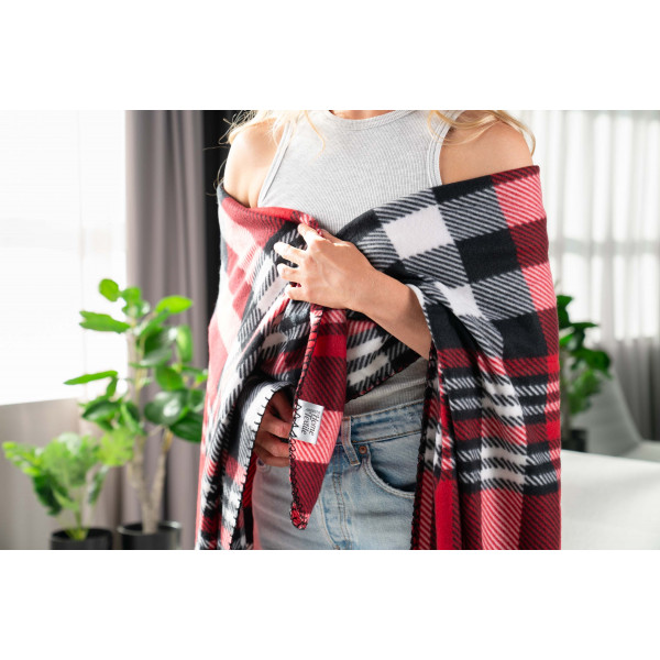 Фото - Плед односпальний Ardesto Fleece 130x160 см клітинка червоно-чорна (ART0704PB)