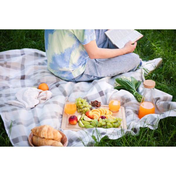 Фото - Плед односпальний Ardesto Fleece 130x160 см клітинка бежевий (ART0711PB)