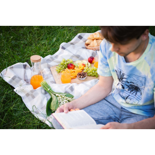 Фото - Плед односпальний Ardesto Fleece 130x160 см клітинка бежевий (ART0711PB)