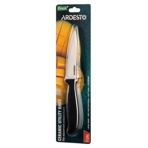 Фото - Нож кухонный ARDESTO Fresh 20.5 см Black (AR2120CB)