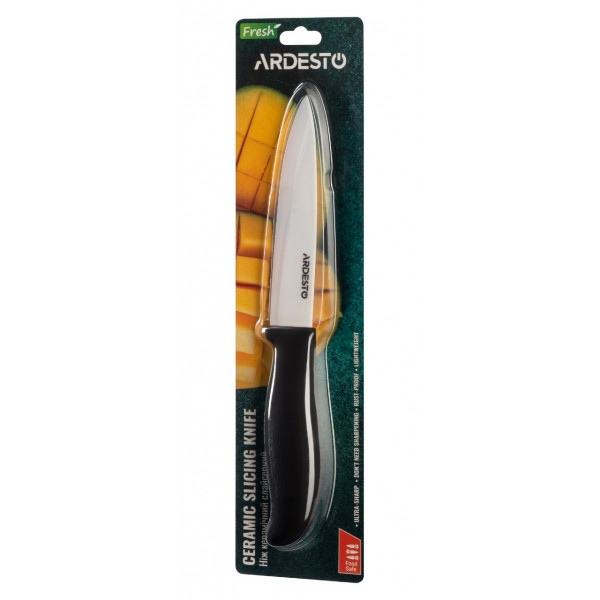 Фото - Ніж слайсерний Ardesto Fresh 24.5 см Black (AR2124CB)