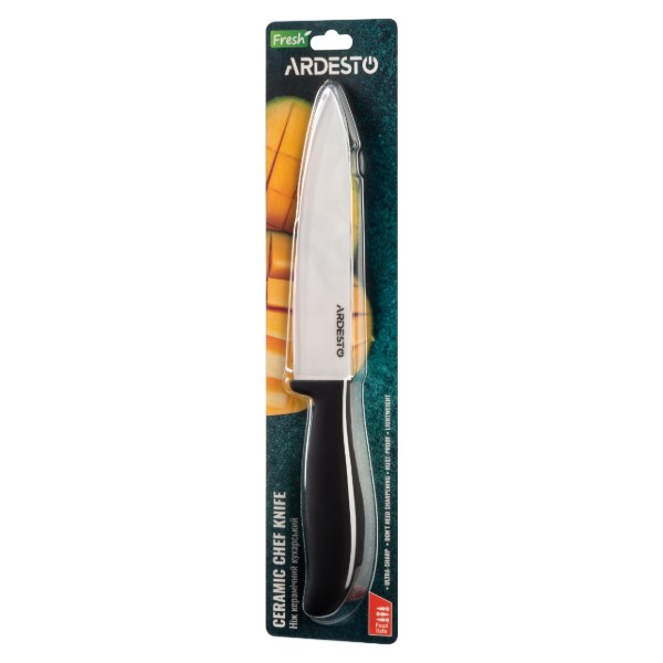 Фото - Ніж кухонний ARDESTO Fresh 27.5 см Black (AR2127CB)
