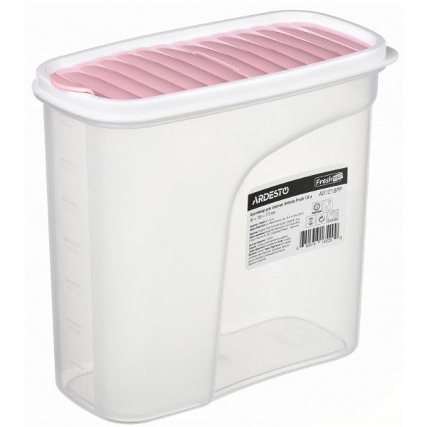 Фото - Ємність для сипучих Ardesto Fresh Pink 1.8 л (AR1218PP) Фото - Ємність для сипучих Ardesto Fresh Pink 1.8 л (AR1218PP)