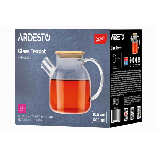Фото - Чайник заварювальний ARDESTO Gemini 600 мл (AR3006GBM)