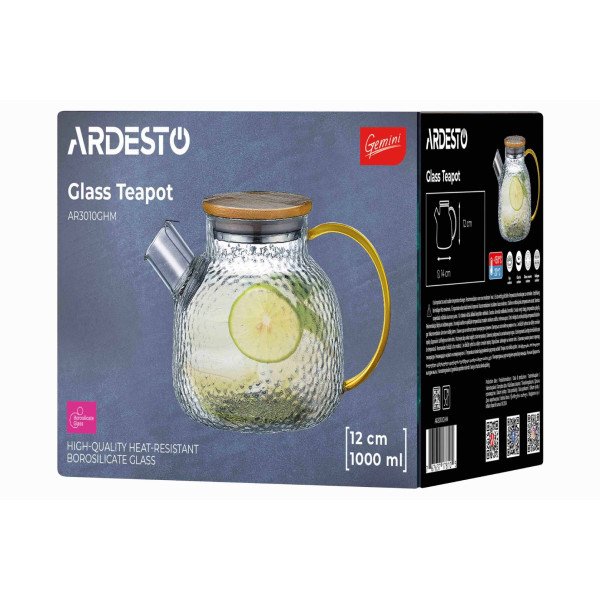 Фото - Чайник заварювальний Ardesto Gemini Dew 1000 мл (AR3010GHM)