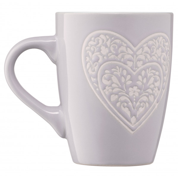 Фото - Чашка Ardesto Heart 330 мл Grey (AR3467GR)