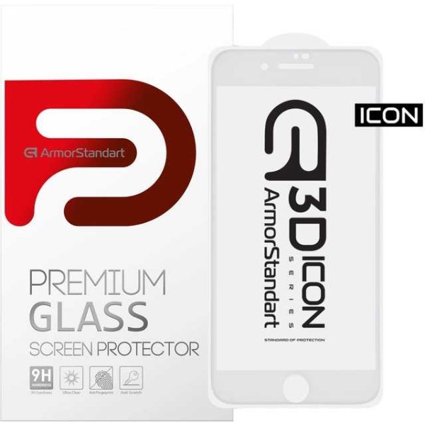 Фото - Защитное стекло для смартфона Armorstandart Icon 3D for Apple iPhone SE 2022/2020/8/7 White (ARM55981-GI3D-WT)