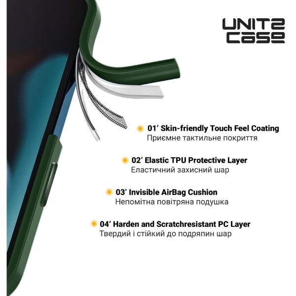 Фото - Чехол для смартфона Armorstandart UNIT2 for Apple iPhone 14 Pro Max Green (ARM69961)