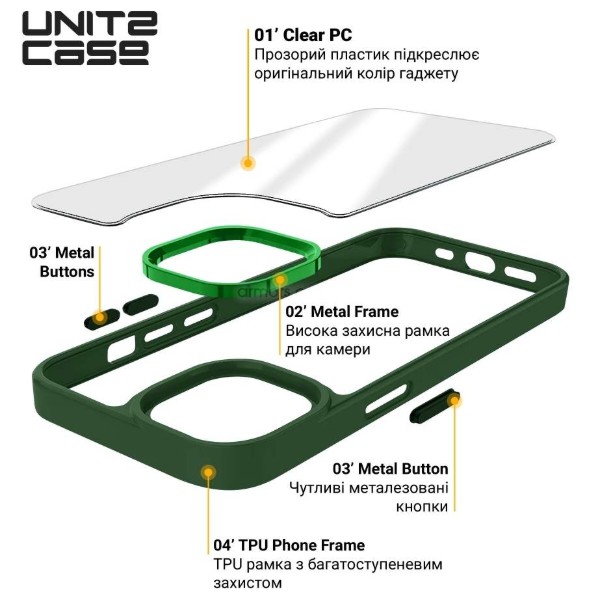 Фото - Чехол для смартфона Armorstandart UNIT2 for Apple iPhone 14 Pro Max Green (ARM69961)