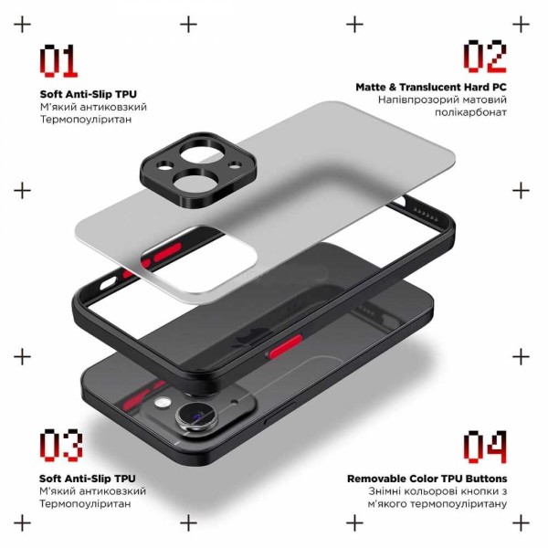 Фото - Чехол для смартфона Armorstandart Frosted Matte for Realme C51 / C53 Black (ARM72388)