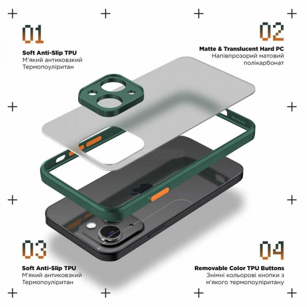 Фото - Чехол для смартфона Armorstandart Frosted Matte for Realme C51 / C53 Dark Green (ARM72389)