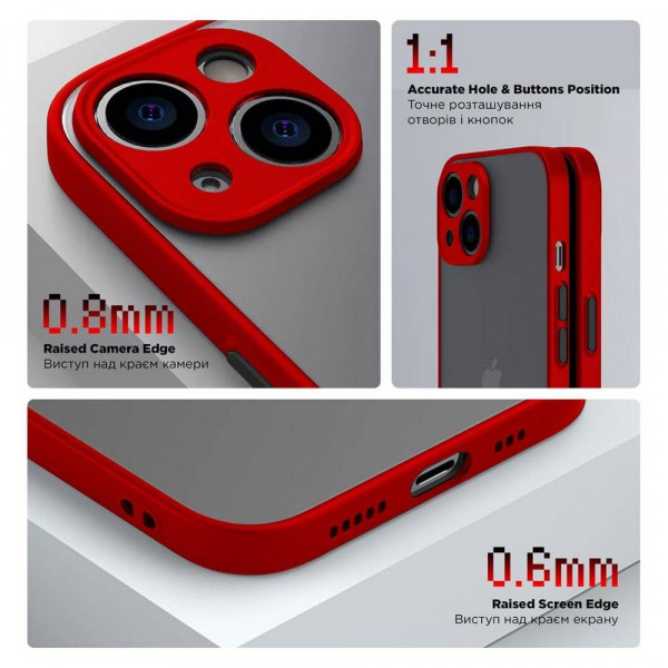Фото - Чохол для смартфону Armorstandart Frosted Matte for Oppo A18 4G / A38 4G Red (ARM72405)