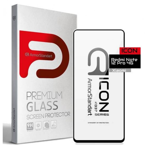 Фото - Захисне скло для смартфону Armorstandart Icon for Xiaomi Redmi Note 12 Pro 4G Black (ARM72596)