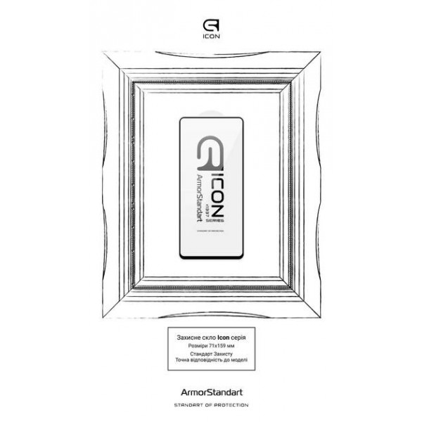 Фото - Захисне скло для смартфону Armorstandart Icon for Xiaomi Redmi Note 12 Pro 4G Black (ARM72596)