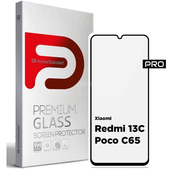 Фото - Захисне скло для смартфону Armorstandart Pro for Xiaomi Redmi 13C / Poco C65 Black (ARM73151)
