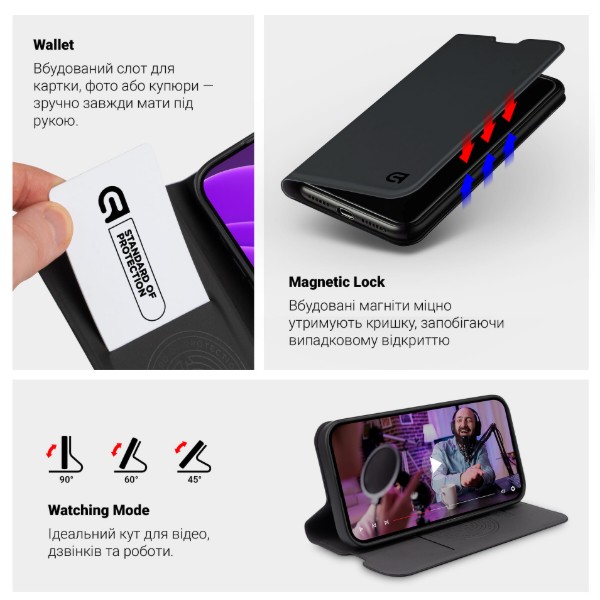 Фото - Чохол для смартфона Armorstandart OneFold Case for Motorola G17 4G/G17 Power 4G Black (ARM91060)
