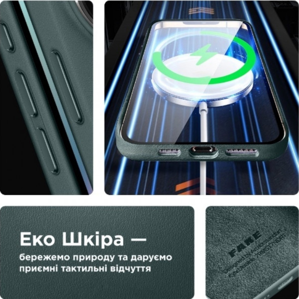 Фото - Чохол для смартфону Armorstandart FAKE Leather Case for Apple iPhone 15 Sequoia Green (ARM76291)