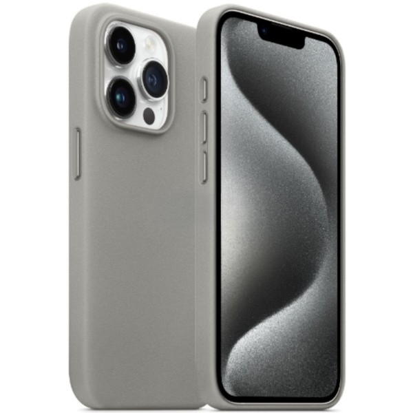 Фото - Чохол для смартфону Armorstandart FAKE Leather Case for Apple iPhone 15 Pro Grey (ARM76301)