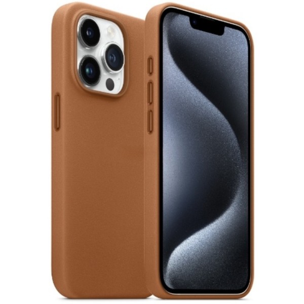 Фото - Чехол для смартфона Armorstandart FAKE Leather Case for Apple iPhone 15 Light Coffee (ARM76288)