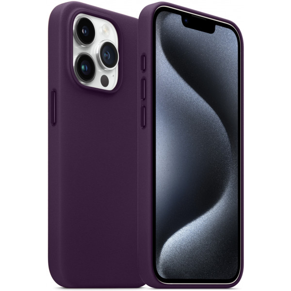 Фото - Чохол для смартфону Armorstandart FAKE Leather Case for Apple iPhone 15 Pro Max Deep Purple (ARM76308)