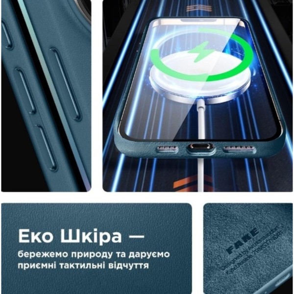 Фото - Чехол для смартфона Armorstandart FAKE Leather Case for Apple iPhone 15 Plus Sea Blue (ARM76298)