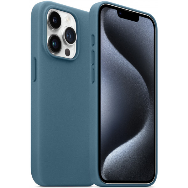 Фото - Чохол для смартфону Armorstandart FAKE Leather Case for Apple iPhone 15 Pro Sea Blue (ARM76304)