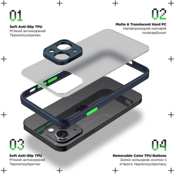 Фото - Чохол для смартфону Armorstandart Frosted Matte for Xiaomi Redmi A3 Dark Green (ARM74426)
