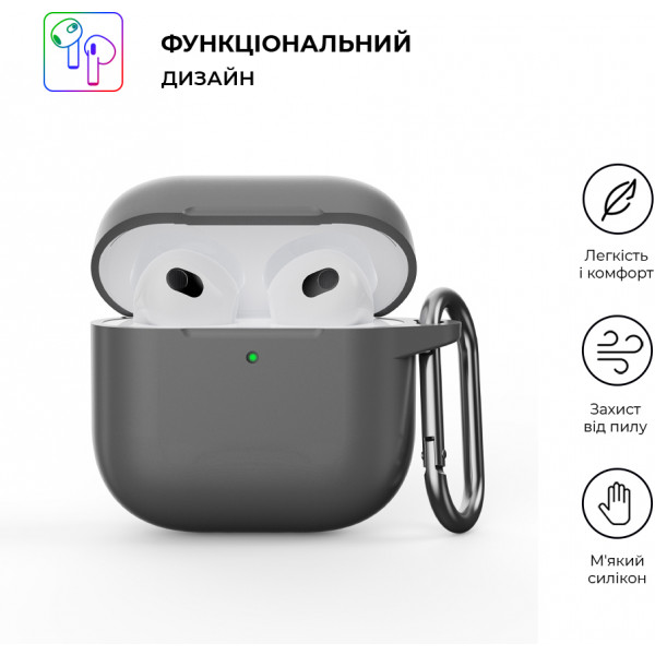 Фото - Чохол для навушників Armorstandart Hang Case for Apple AirPods 4 Advanced ash (ARM81278)