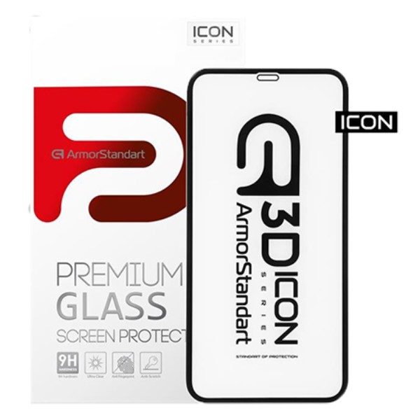 Фото - Защитное стекло для смартфона Armorstandart Icon for Apple iPhone 11/XR Black 0.33mm 3D (ARM55979-GI3D-BK)