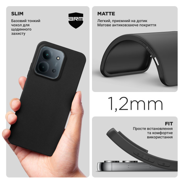 Фото - Чехол для смартфона Armorstandart Matte Slim Fit for Xiaomi Redmi 15C 4G / Poco C85 4G Black (ARM91511)