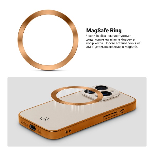 Фото - Чохол для смартфону
 Armorstandart Replica for Apple iPhone 13 Pro Max Beige Gold (ARM76189)