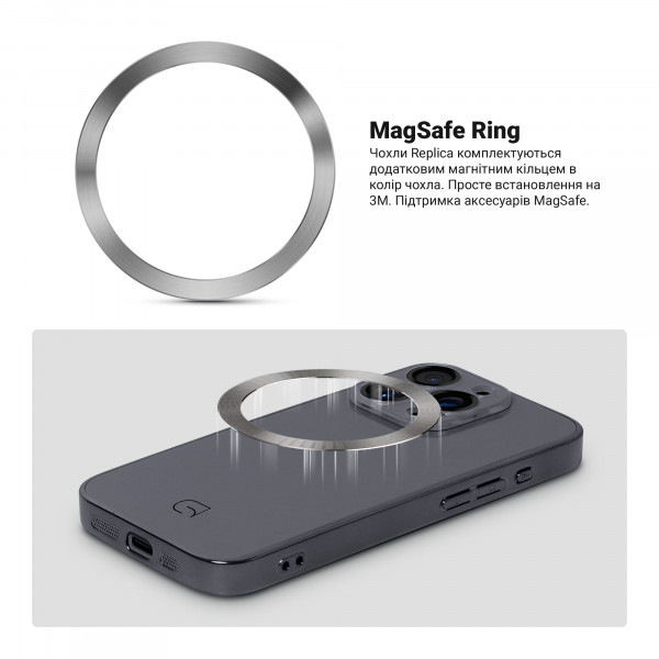 Фото - Чохол для смартфону
 Armorstandart Replica for Apple iPhone 13 Pro Max Titanium Grey (ARM76193)