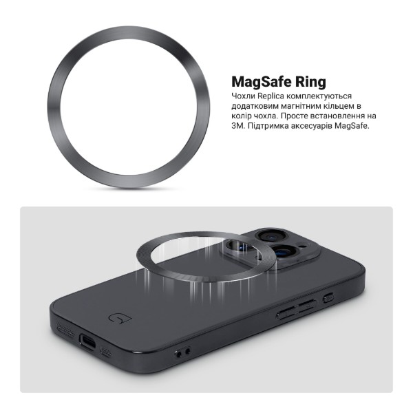 Фото - Чохол для смартфону Armorstandart Replica for Apple iPhone 15 Pro Black (ARM76229)