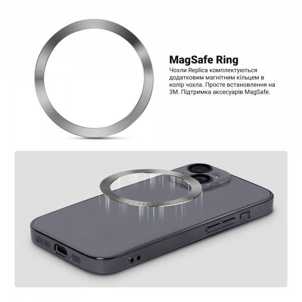 Фото - Чохол для смартфону Armorstandart Replica for Apple iPhone 15 Titanium Grey (ARM76226)